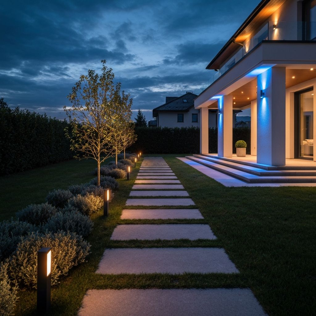 Professional outdoor lighting installation